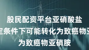 股民配资平台亚硝酸盐在特定条件下可能转化为致癌物亚硝胺