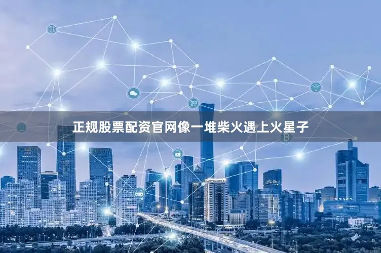 正规股票配资官网像一堆柴火遇上火星子
