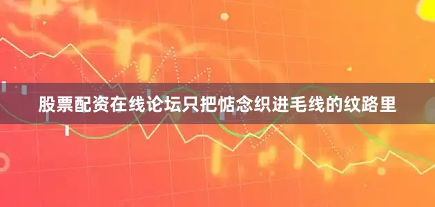 股票配资在线论坛只把惦念织进毛线的纹路里